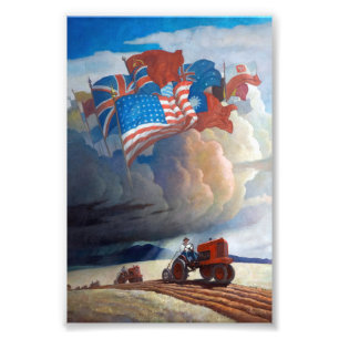 Soldaten des Bodens von Newell Convers Wyeth Fotodruck