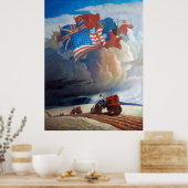 Soldaten des Bodens von Newell Convers Wyeth Poster (Küche)