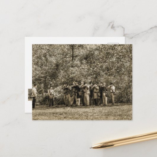 Soldaten des zivilen Krieges Postkarte (Vorderseite/Rückseite Beispiel)