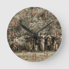 Soldaten des zivilen Krieges Runde Wanduhr