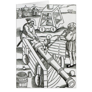 Soldaten, die eine Kanone abfeuern
