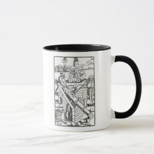 Soldaten, die eine Kanone abfeuern Tasse