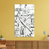 Soldaten, die eine Kanone feuern Leinwanddruck (Insitu (Wohnzimmer))