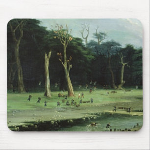 Soldaten, die Niederlassungen durch einen Fluss Mousepad