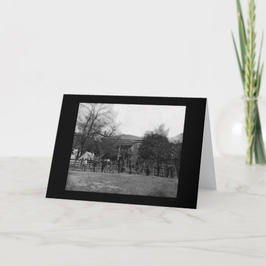Soldaten durch das Appomattox Gerichtsgebäude 1865 Karte (Vorderseite)