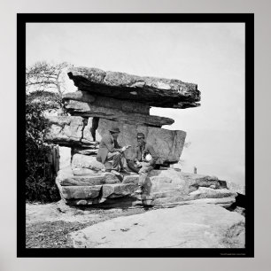 Soldaten durch Regenschirm-Felsen in Chattanooga, Poster