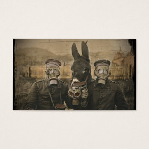 Soldaten Esel und Gasmasken