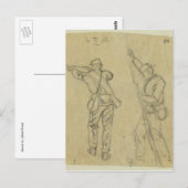 Soldaten feuern postkarte (Vorne/Hinten)