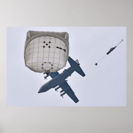 Soldaten führen Im Flugzeug Operationen durch Poster (Vorne)