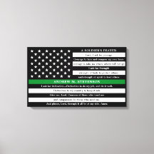 Soldaten Gebet Personalisiert dünne grüne Linie