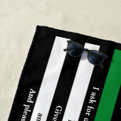 Soldaten Gebet Personalisiert dünne grüne Linie Strandtuch (Beispiel)
