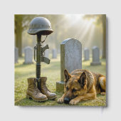 Soldaten-Grabstätte mit Hund Gästebuch (Rückseite)