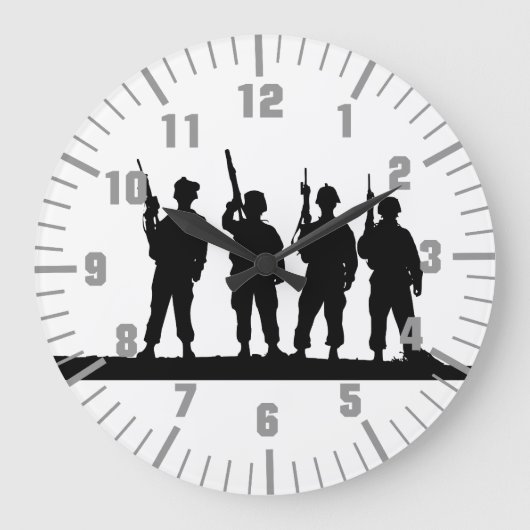 Soldaten Große Wanduhr (Vorderseite)