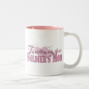 Soldaten Mama, Versuch gehend in meine Schuhe Zweifarbige Tasse
