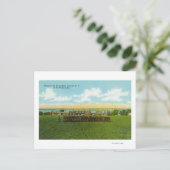 Soldaten marschieren in der Formation Postkarte (Stehend Vorderseite)