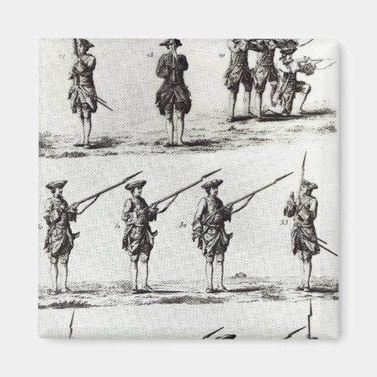 Soldaten mit Bajonetten Magnet (Vorne)