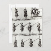 Soldaten mit Bajonetten Postkarte (Vorne/Hinten)