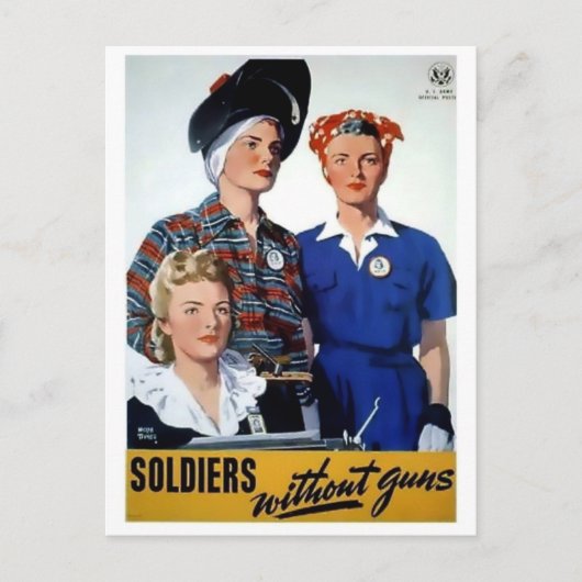 Soldaten ohne Gewehr Vintage Poster Postkarte (Vorderseite)