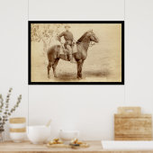 Soldaten & Pferde im Lager Cheyenne SD 1890 Poster (Küche)