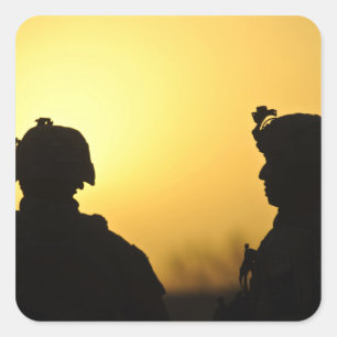 Soldaten Quadratischer Aufkleber