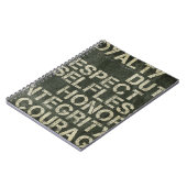 Soldaten schätzen notizblock (Linke Seite)