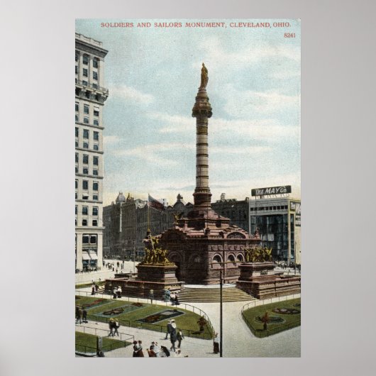 Soldaten & Seeleute Monument Cleveland 1910 Vintag Poster (Vorne)