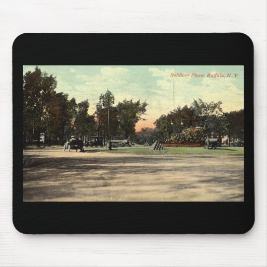 Soldaten setzen, der Büffel NY 1908 Vintag Mousepad (Vorne)