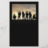 Soldaten-Silhouette Briefpapier (Vorderseite)