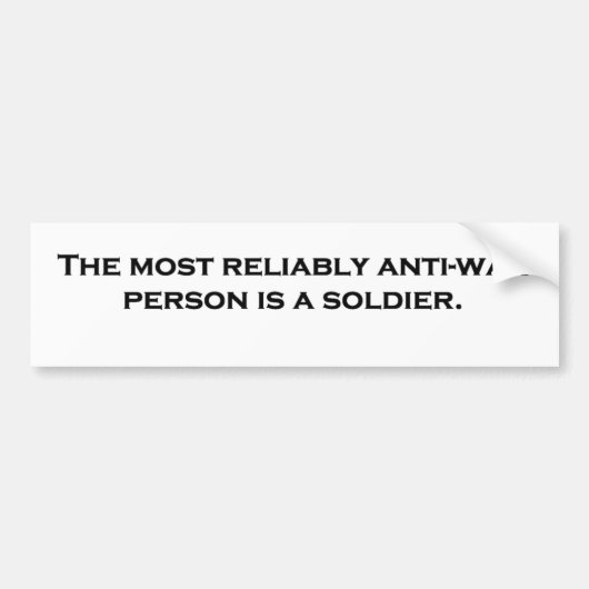 Soldaten sind Antikriegs Autoaufkleber (Vorne)