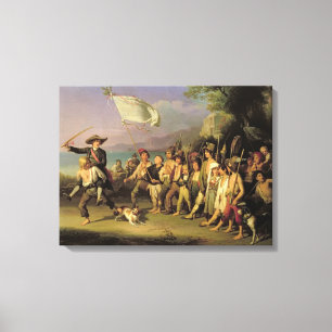 Soldaten spielen, römische Revolution 1848 Leinwanddruck