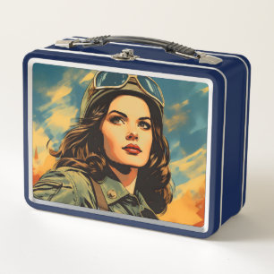 Soldatin Vintag Sci-Fi Metall Brotdose