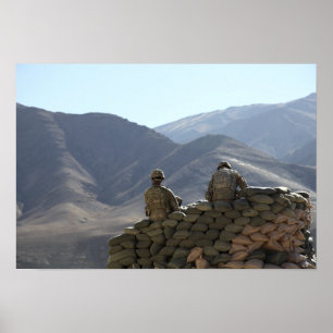 Soldatlaufkommunikationsausrüstung Poster