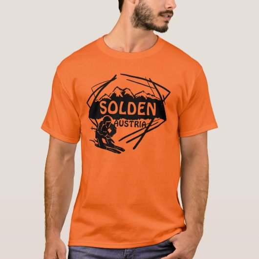 Solden Austria Typ Orangensaft T-Shirt (Vorderseite)