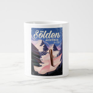 Sölden Austria Vintages Skipposter Jumbo-Tasse
