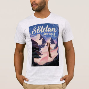 Sölden Austria Vintages Skipposter T-Shirt