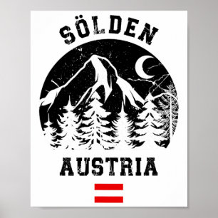 Sölden Österreich Alpen Skigebiet Alpinski Alpen Ö Poster