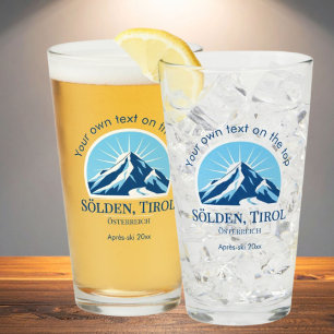 Sölden Österreich Austria Skigebiet trinkt Bier Glas