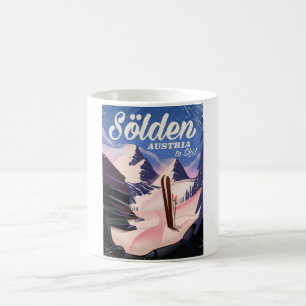 Sölden Österreich Vintage-Skiplakat Kaffeetasse