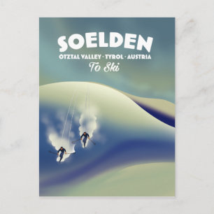 Sölden, Ötztal, Tirol, Österreich Skigebiet Postkarte