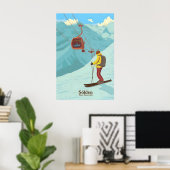 Sölden Skigebiet Reiseplakat Poster (Heimbüro)