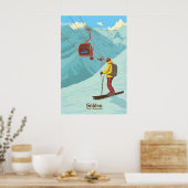 Sölden Skigebiet Reiseplakat Poster (Küche)