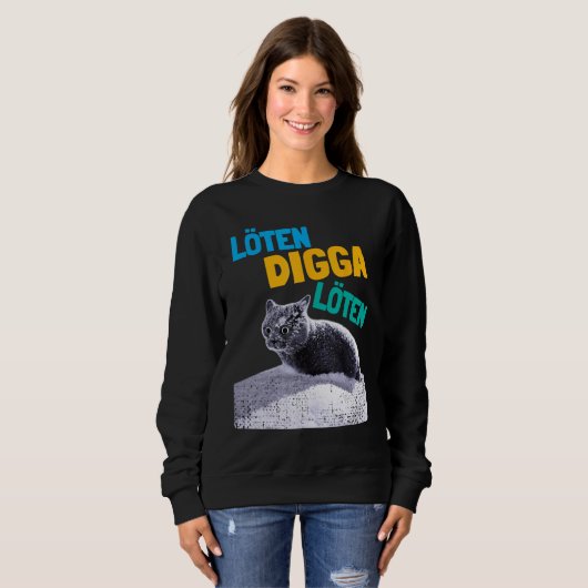 Soldering Digga Soldering Beer Drinker Beer Cat Sweatshirt (Vorne ganz)