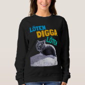 Soldering Digga Soldering Beer Drinker Beer Cat Sweatshirt (Vorderseite)