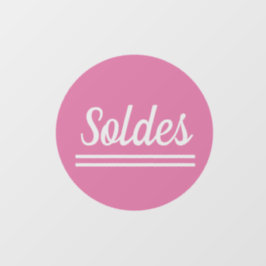 Soldes autocollant Aufkleber gießen Vitrinen Magas