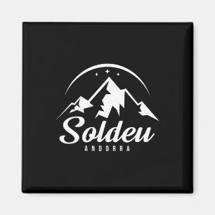 Soldeu Andorra Skigebiet Snowboarden Magnet