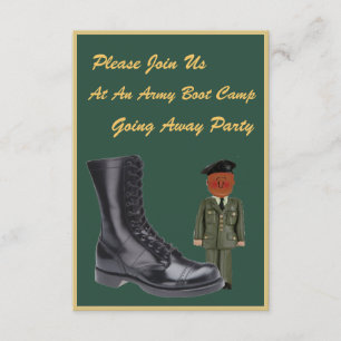 Soldier Boot Camp geht weg Einladungen