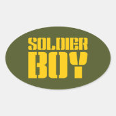 SOLDIER BOY OVALER AUFKLEBER (Vorderseite)