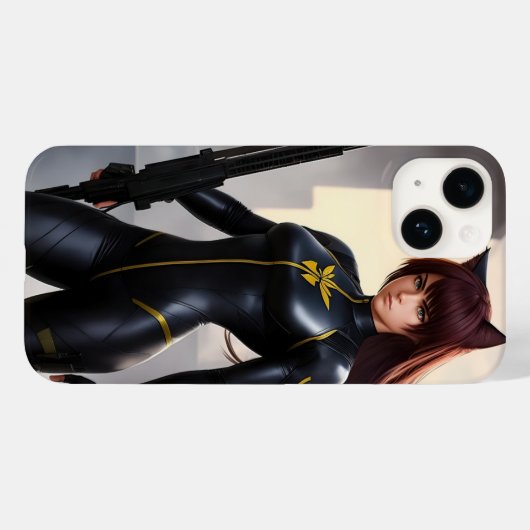 Soldier catgirl ist groß und stark Case-Mate iPhone hülle (Rückseite (Horizontal))