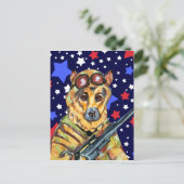 SOLDIER DEUMAN SHEPHERD POSTKARTE (Stehend Vorderseite)