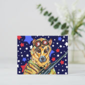 SOLDIER DEUMAN SHEPHERD POSTKARTE (Stehend Vorderseite)